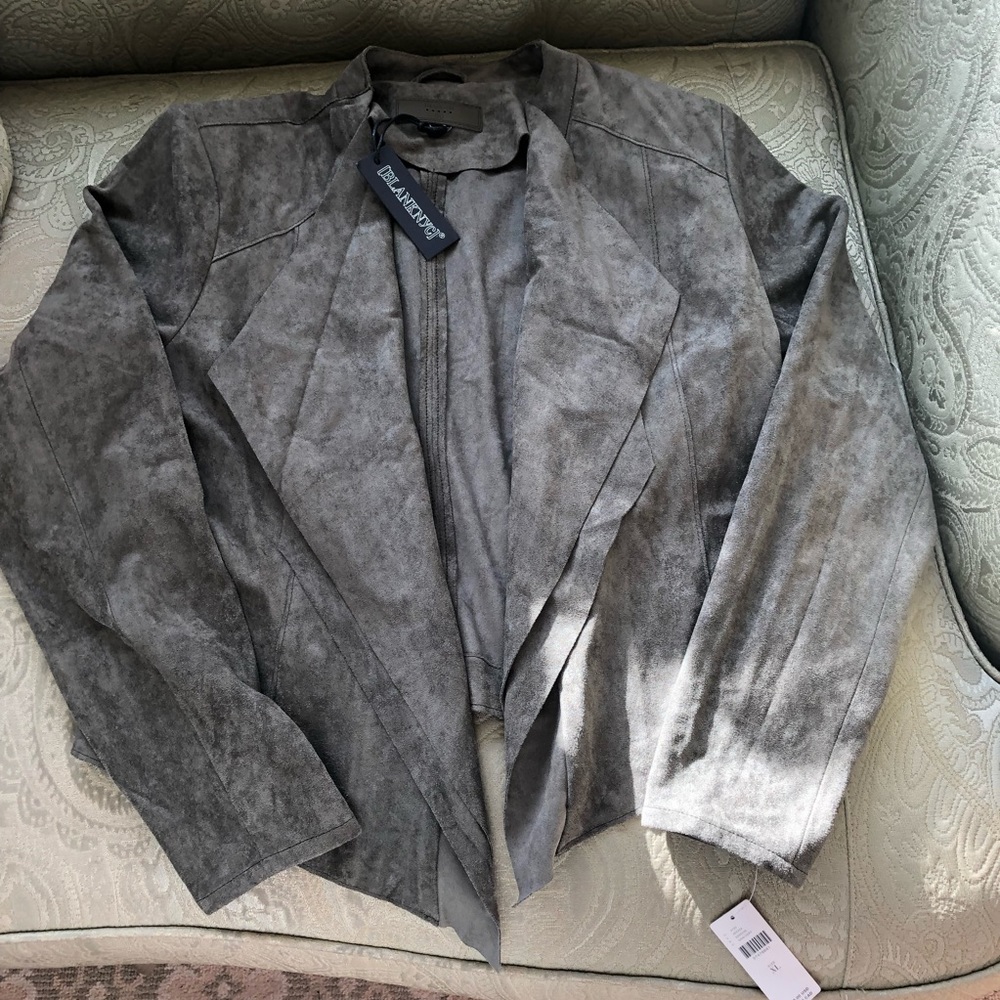 NWT Anthropologie Westley Sueded Jacket by Blank NYC Green Faux Suede Size XL - Picture 2 of 6